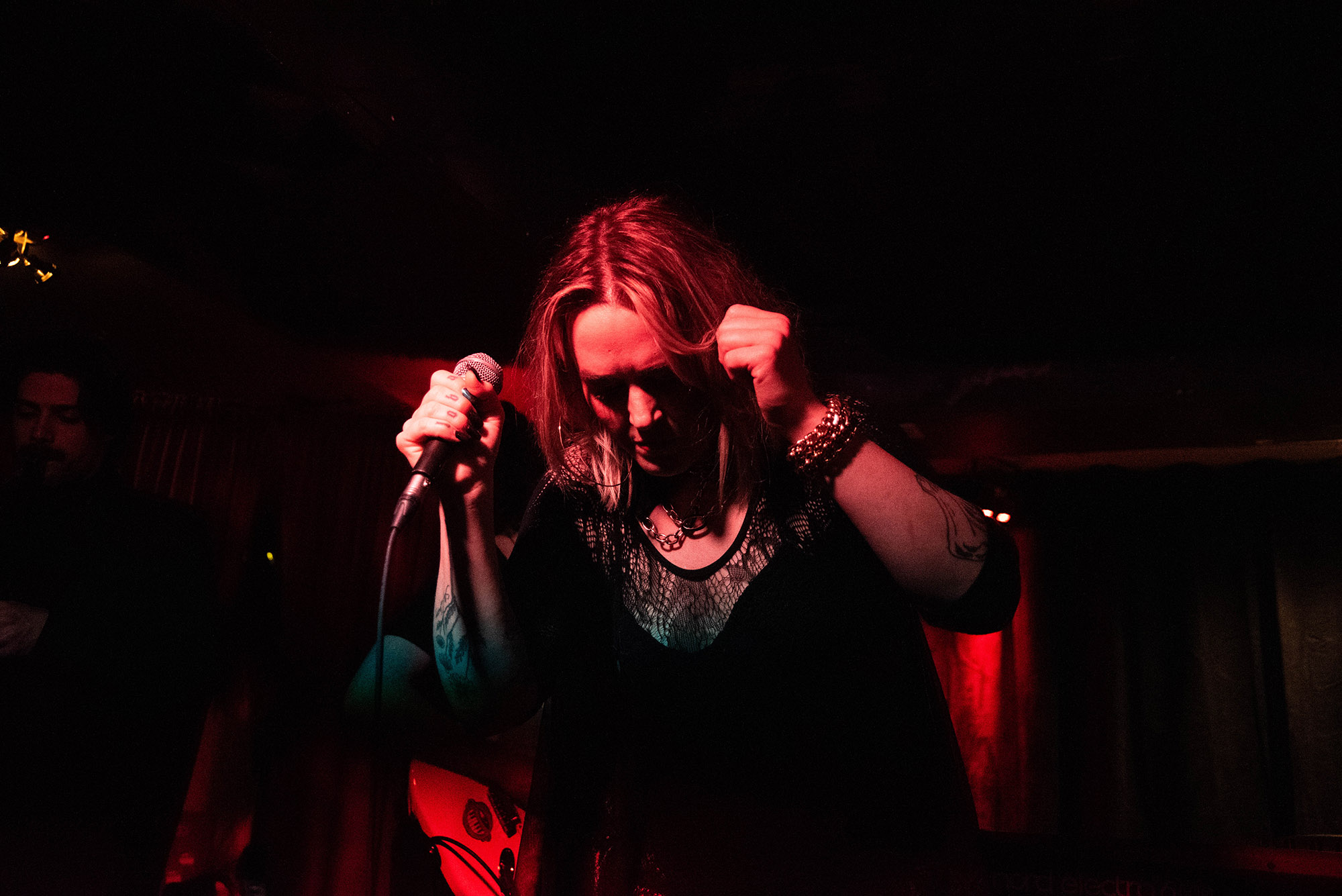 Cat and The Queen at Monarch Tavern, April 2019 - Cat performing